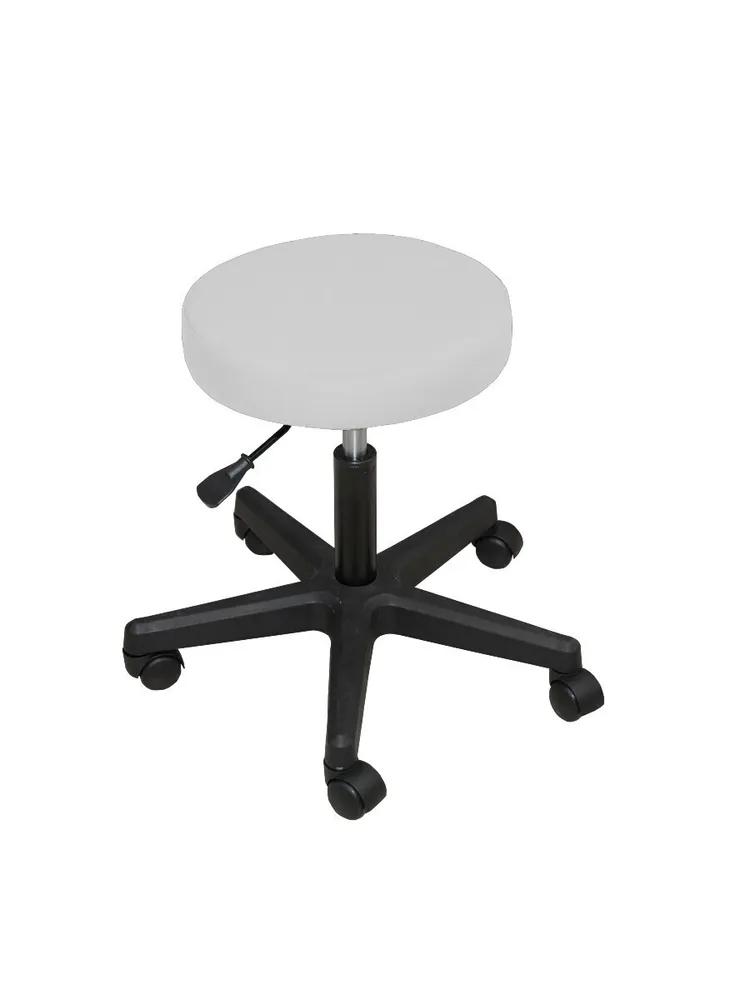 Стул мастера ПРИЗМА ЭКО, на колесиках, без спинки, белый