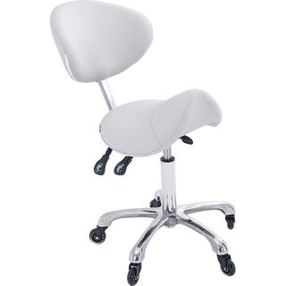 Стул-седло для мастера К27 на колесиках, со спинкой
