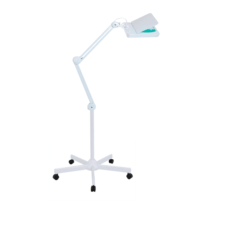 Лампа лупа Med-Mos 9002LED (9008LED-D-189) бестеневая, на штативе (FS2), с РУ, П-образная, на 84 светодиода
