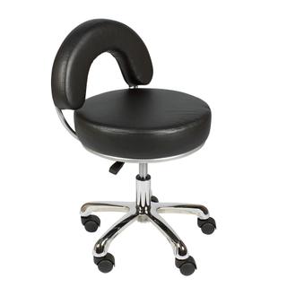 Стул мастера Мэдисон МД-2118 низкий, на колесиках, со спинкой, белый