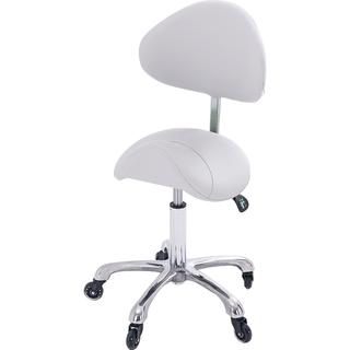 Стул-седло для мастера К27 на колесиках, со спинкой