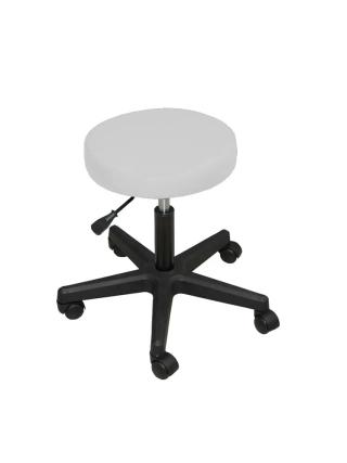 Стул мастера ПРИЗМА ЭКО, на колесиках, без спинки, белый