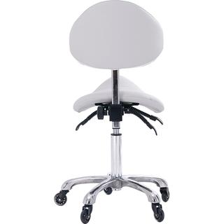 Стул-седло для мастера К27 на колесиках, со спинкой