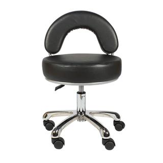 Стул мастера Мэдисон МД-2118 низкий, на колесиках, со спинкой, белый